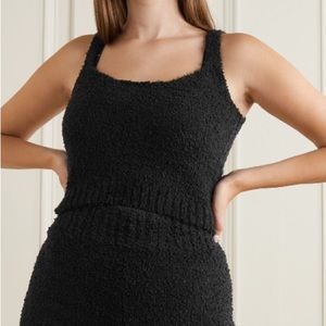 SKIMS Cozy Knit Bouclé Tank Top | Onyx (Black) | Size S/M